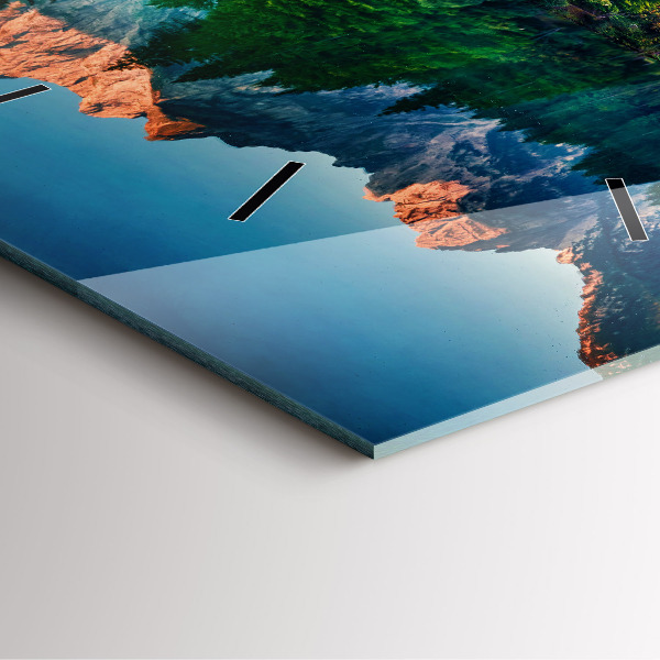 Skleněné hodiny čtvercové Jezerní krajina