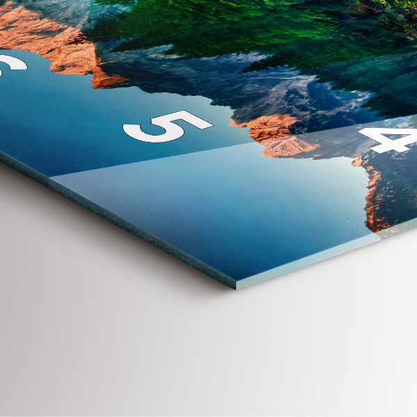 Skleněné hodiny čtvercové Jezerní krajina