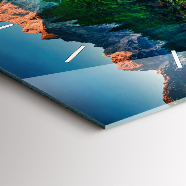 Skleněné hodiny čtvercové Jezerní krajina