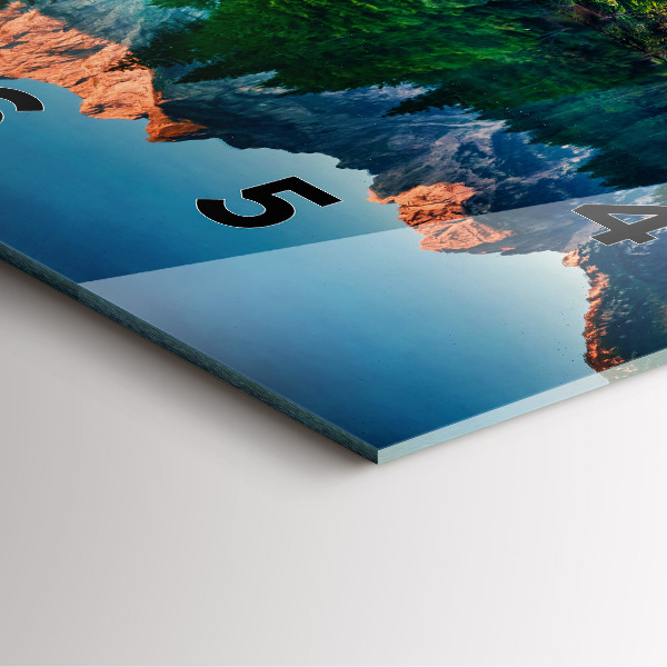 Skleněné hodiny čtvercové Jezerní krajina