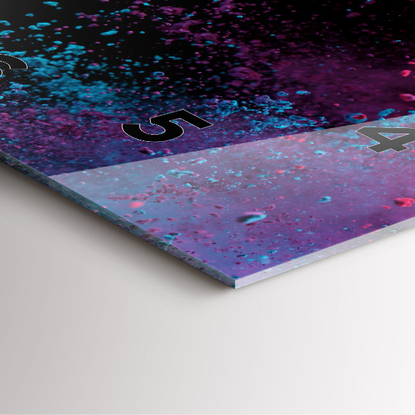 Skleněné hodiny čtvercové Exploze barev