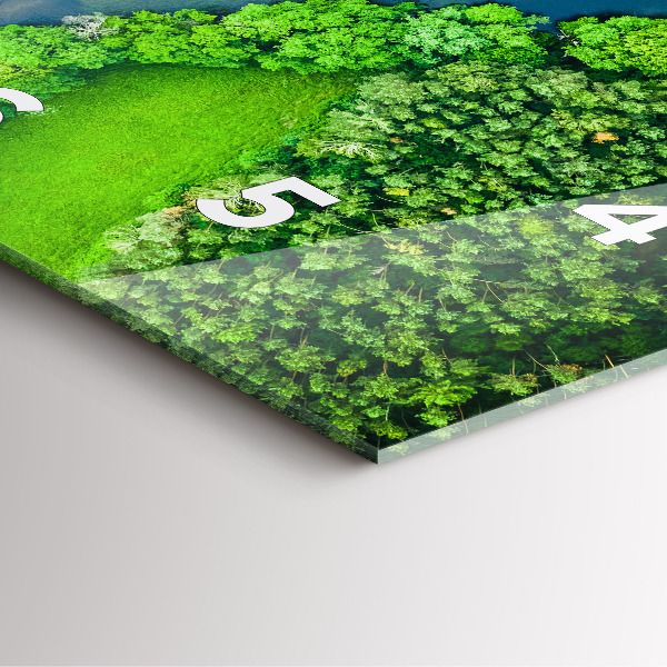 Skleněné hodiny čtvercové Řeka v lese