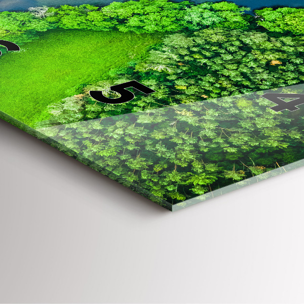 Skleněné hodiny čtvercové Řeka v lese