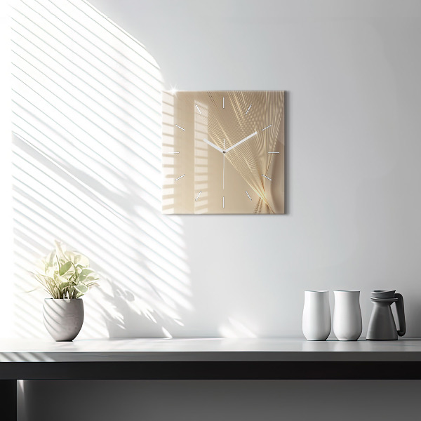 Skleněné hodiny čtvercové Abstraktní světlo