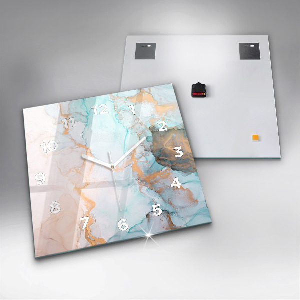 Skleněné hodiny čtvercové Abstraktní obraz