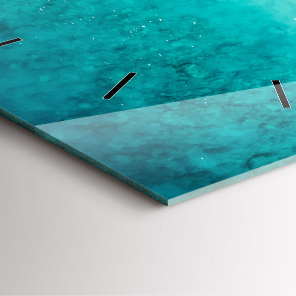 Skleněné hodiny čtvercové Mořský písek na pláži