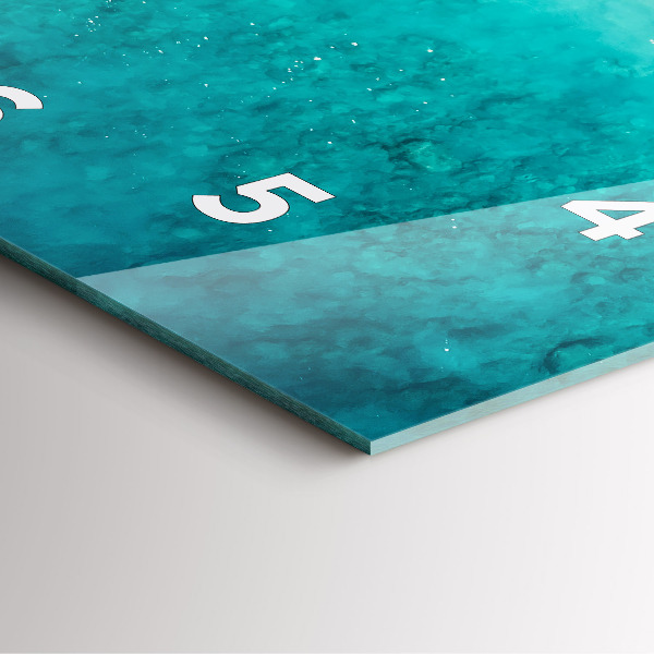 Skleněné hodiny čtvercové Mořský písek na pláži