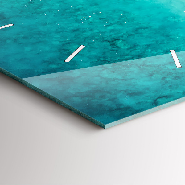 Skleněné hodiny čtvercové Mořský písek na pláži