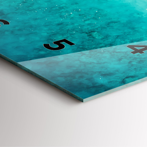 Skleněné hodiny čtvercové Mořský písek na pláži