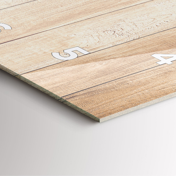 Skleněné hodiny čtvercové Dřevěná textura