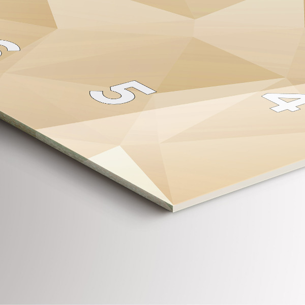 Skleněné hodiny čtvercové Trojúhelníky abstraktní