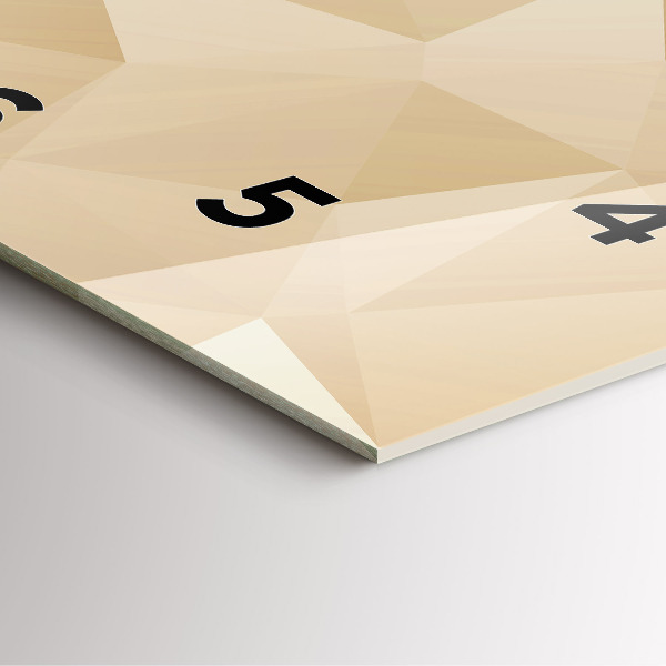 Skleněné hodiny čtvercové Trojúhelníky abstraktní