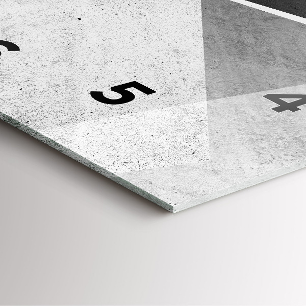 Skleněné hodiny čtvercové Abstraktní trojúhelníky