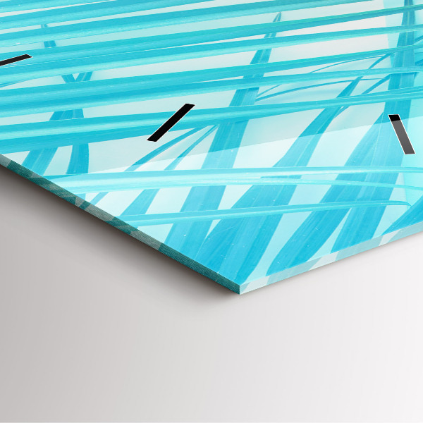 Skleněné hodiny čtvercové Tropická palma