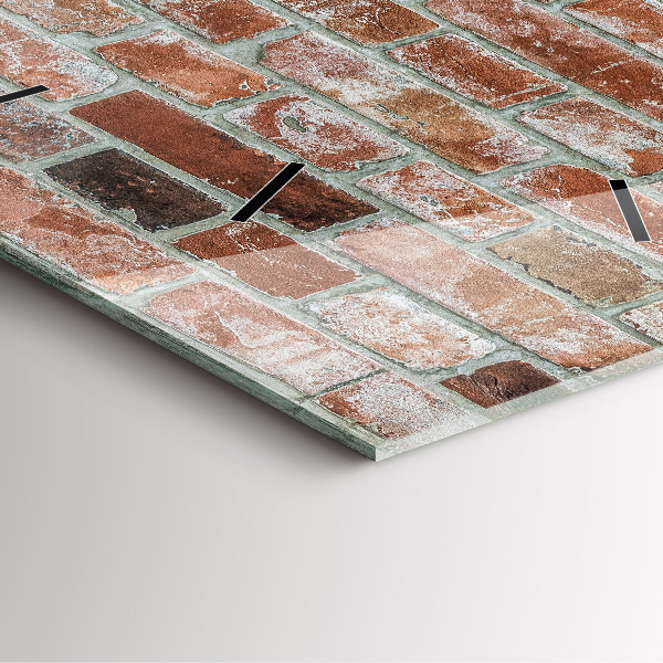 Skleněné hodiny čtvercové Cihlová zeď