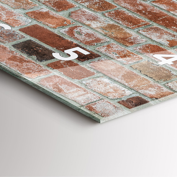 Skleněné hodiny čtvercové Cihlová zeď