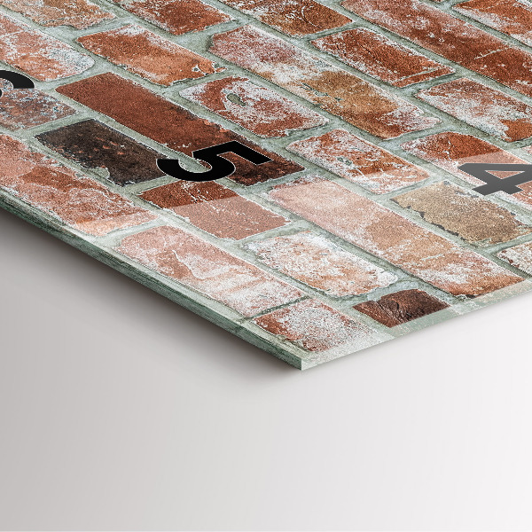 Skleněné hodiny čtvercové Cihlová zeď