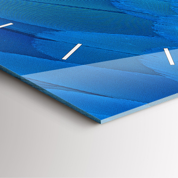 Skleněné hodiny čtvercové Ptačí pírko