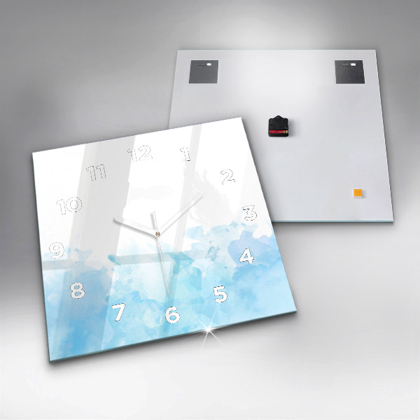 Skleněné hodiny čtvercové Malované skvrny