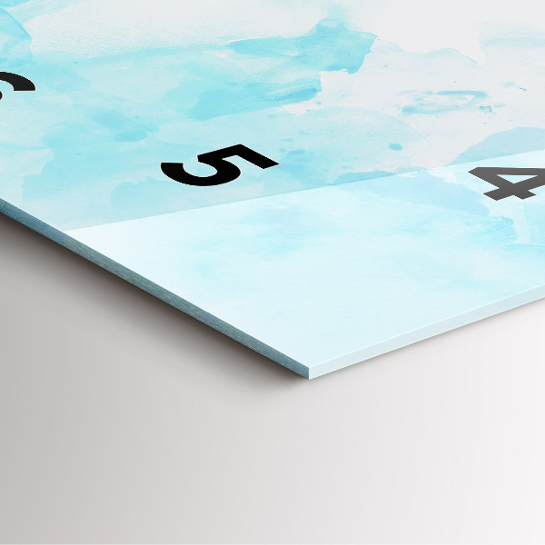 Skleněné hodiny čtvercové Malované skvrny