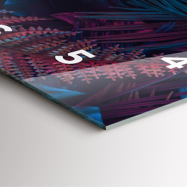 Skleněné hodiny čtvercové Exotické květiny