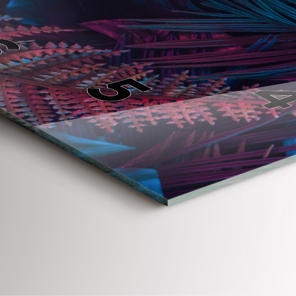 Skleněné hodiny čtvercové Exotické květiny