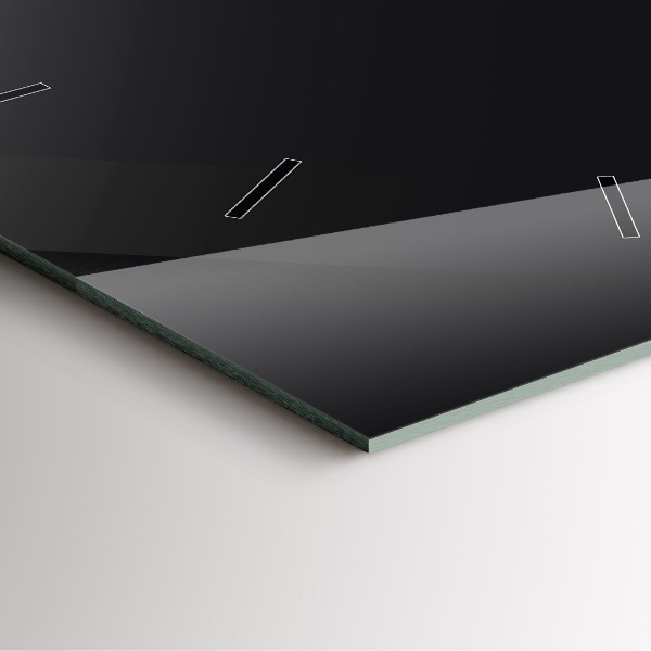 Skleněné hodiny čtvercové Tmavý vzor na stěně