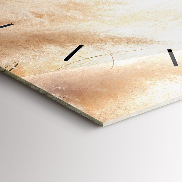 Skleněné hodiny čtvercové Obilný klas