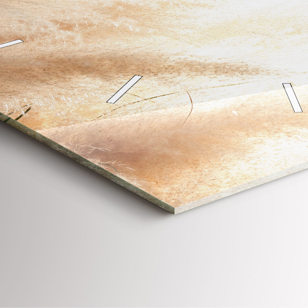 Skleněné hodiny čtvercové Obilný klas