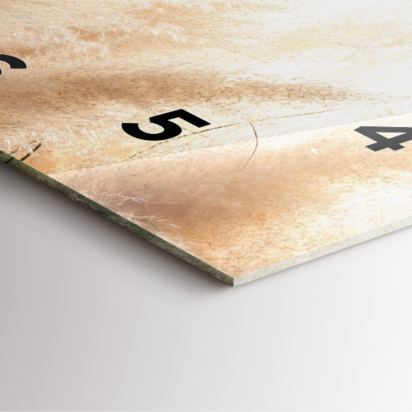 Skleněné hodiny čtvercové Obilný klas