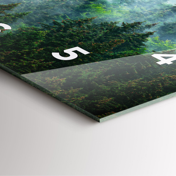 Skleněné hodiny čtvercové Mlžný les