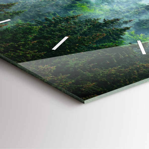 Skleněné hodiny čtvercové Mlžný les