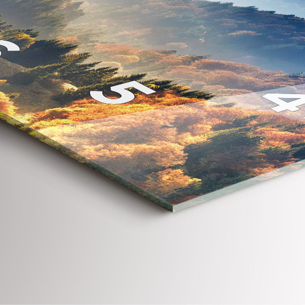 Skleněné hodiny čtvercové Horská krajina