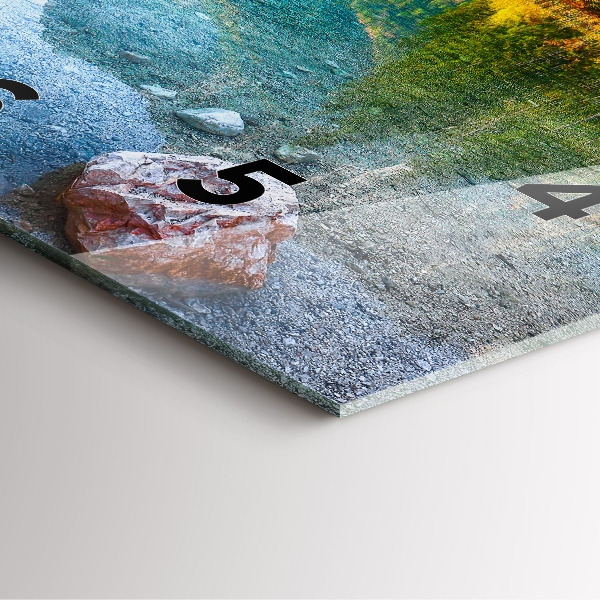 Skleněné hodiny čtvercové Řeka hory Krajina