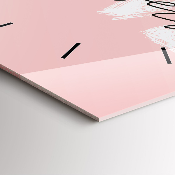 Skleněné hodiny čtvercové Nápis Miluj se