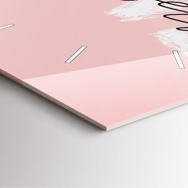 Skleněné hodiny čtvercové Nápis Miluj se