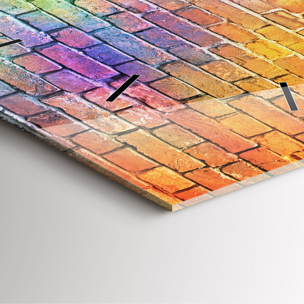 Skleněné hodiny čtvercové Malovaná zeď