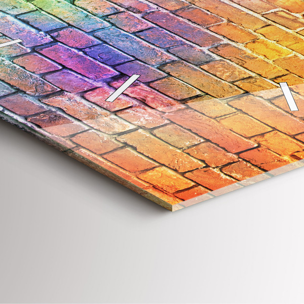 Skleněné hodiny čtvercové Malovaná zeď