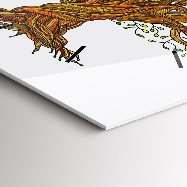 Skleněné hodiny čtvercové Strom a kořeny