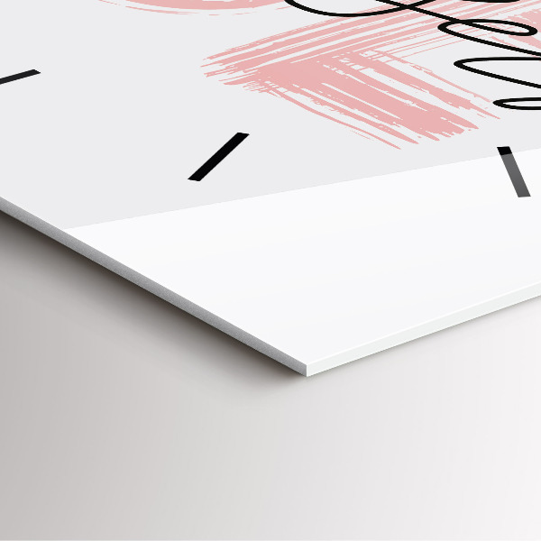 Skleněné hodiny čtvercové Nápis Buď sám sebou