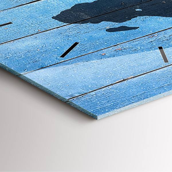 Skleněné hodiny čtvercové Mapa světa na deskách