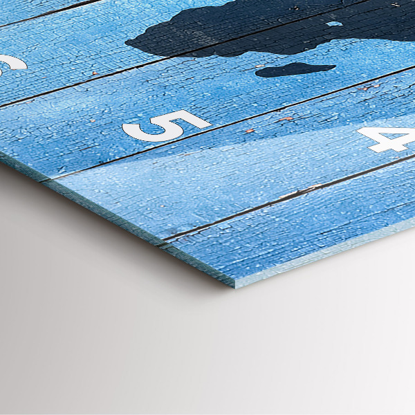 Skleněné hodiny čtvercové Mapa světa na deskách