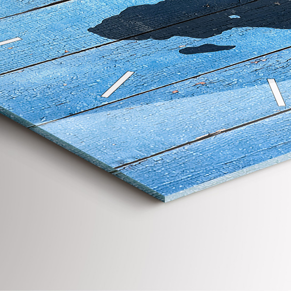 Skleněné hodiny čtvercové Mapa světa na deskách