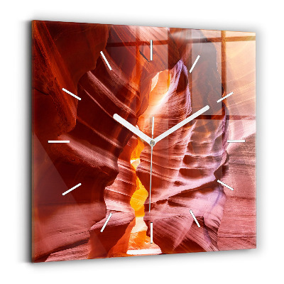 Skleněné hodiny čtvercové Písečný kaňon
