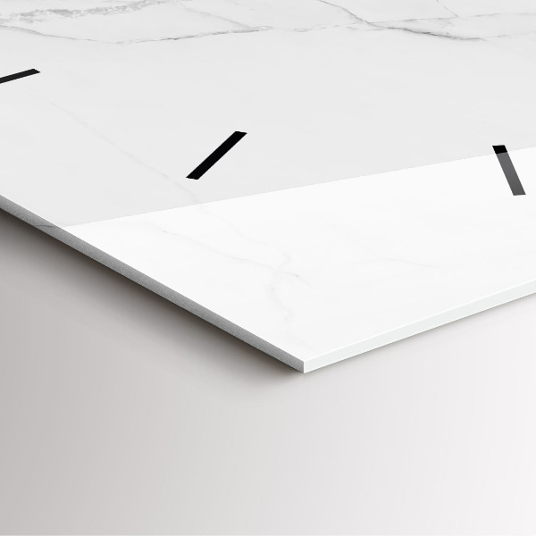 Skleněné hodiny čtvercové Dekorativní mramor