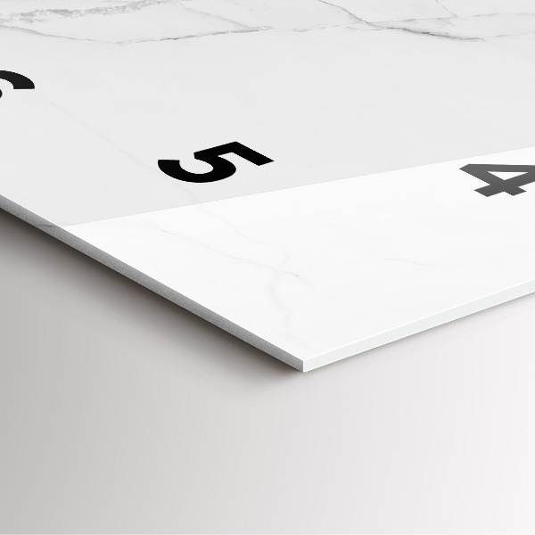 Skleněné hodiny čtvercové Dekorativní mramor