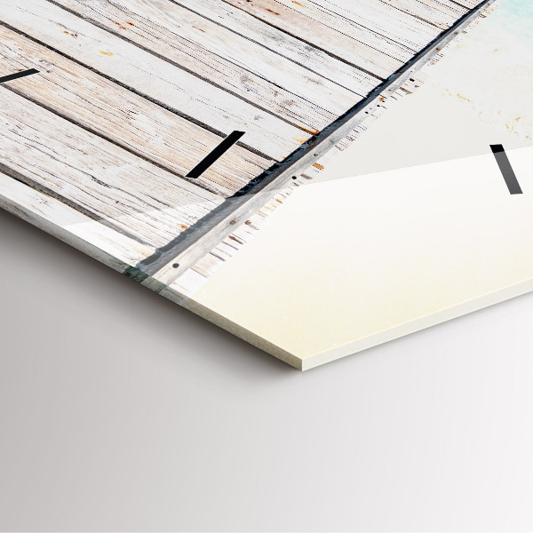 Skleněné hodiny čtvercové Tropický ostrov