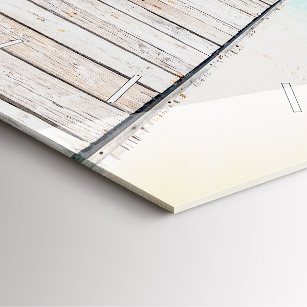 Skleněné hodiny čtvercové Tropický ostrov