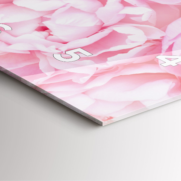 Skleněné hodiny čtvercové Kvetoucí květiny