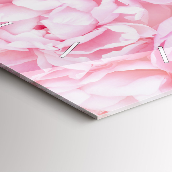 Skleněné hodiny čtvercové Kvetoucí květiny